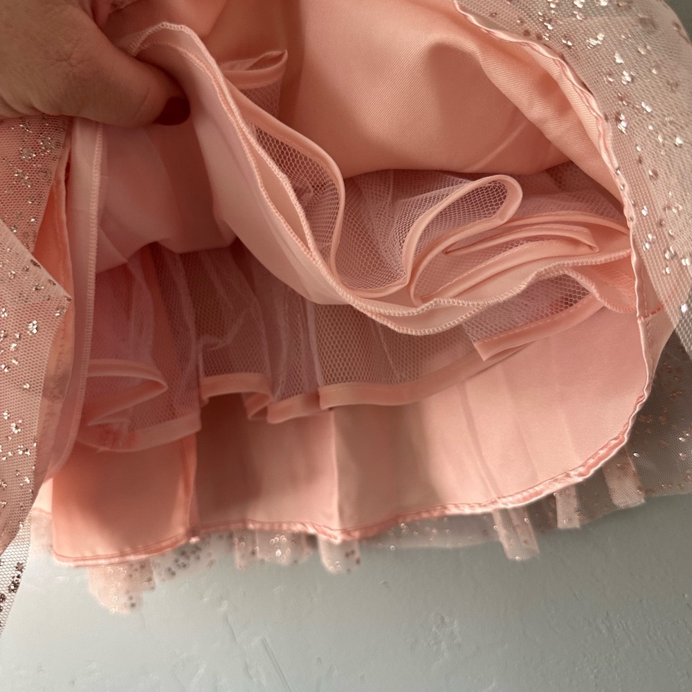 Jona Michelle sequin and glitter sparkle dress Peach color, Little girls size 2T - Picture 13 of 16
